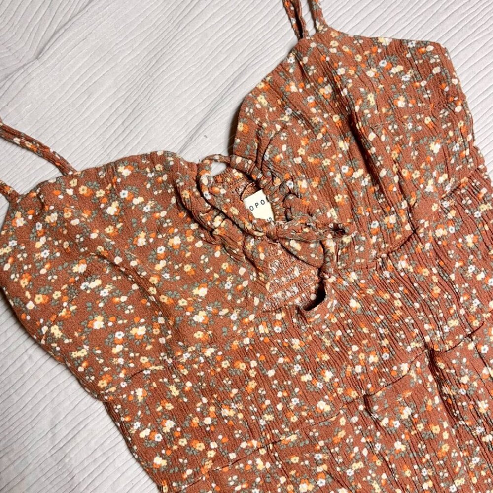 Aeropostale Long Brown Floral Dress